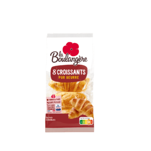 Un pack de 8 croissants La Boulangère