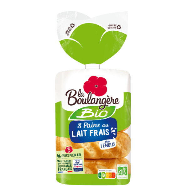 Un pack de Pains au lait Bio La Boulangère Bio
