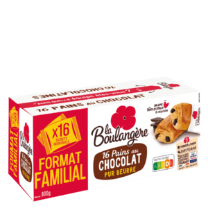 Un pack de 16 Pains au chocolat La Boulangère