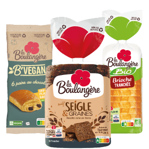 3 packs de produits La Boulangère et La Boulangère Bio